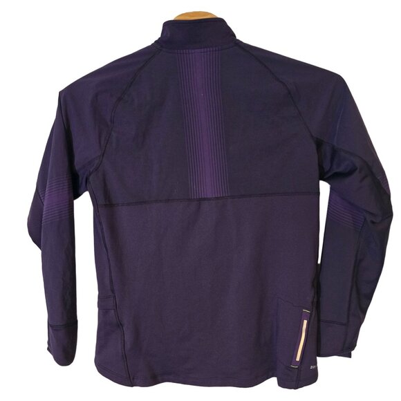 Nike Dri-Fit Running 1/2 Zip Pull Over Track Jacket Large Women's Lined Purple‎ - Picture 2 of 6